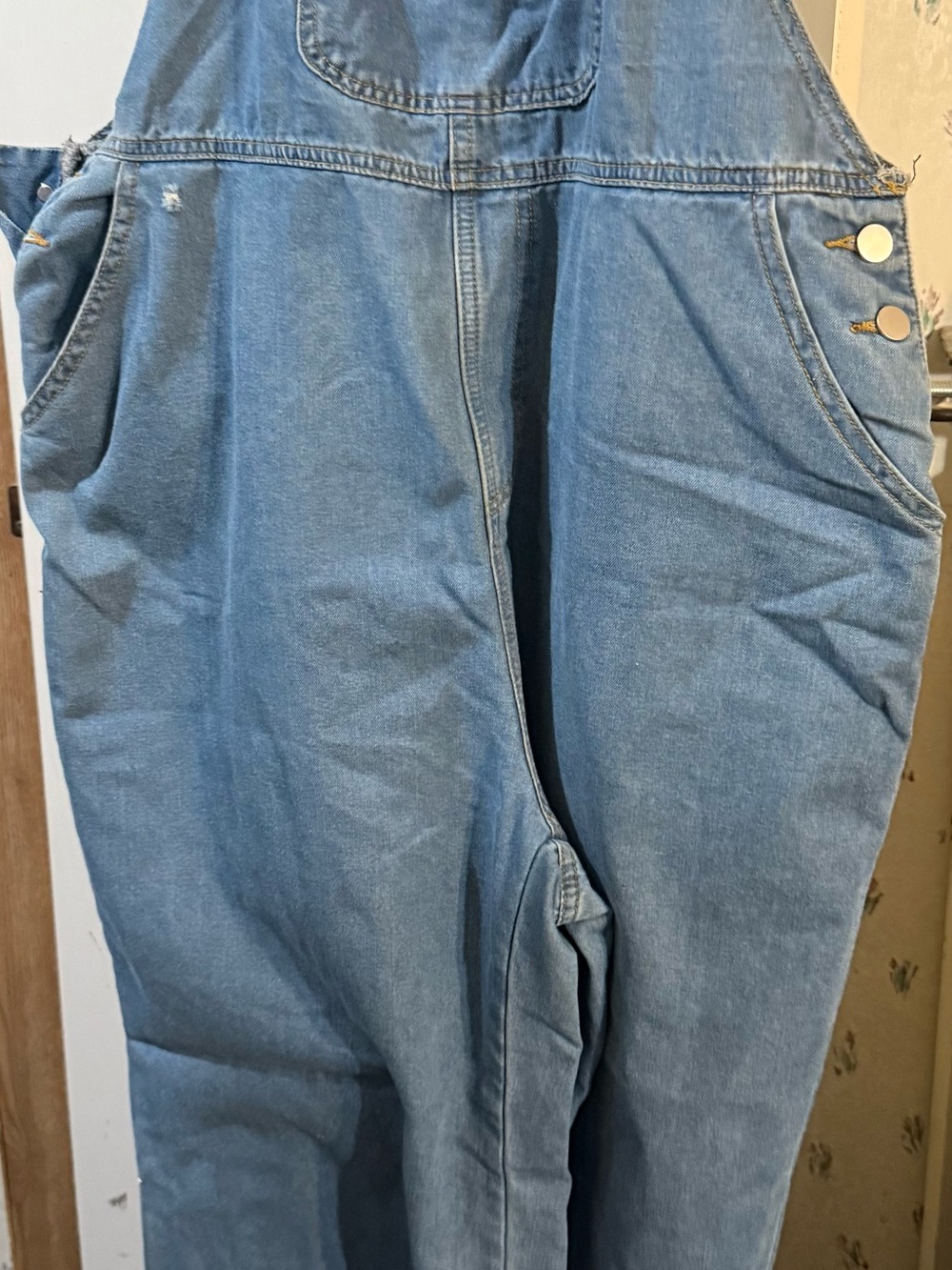 SHEIN Light Blue Denim Women's Overalls